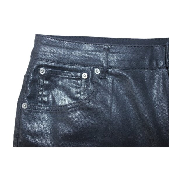 nwot ASOS Curve, High-Rise Farleigh Mom Jeans in Coated Black - Size 16W - Picture 5 of 11